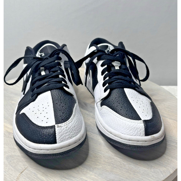 Nike Women's Jordan 1 Low SE Homage split White Black DR0502-101 Sz 10.5 - Picture 1 of 9